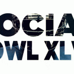 Words "Social Bowl XLVII" with football player background