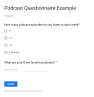 Example of a podcast survey form