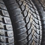 Close up photo of tire tread