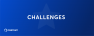 Graphic of a blue box with a star in the middle and the word challenges nside