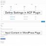 Side-by-side comparison showing how the ACF plugin and the WordPress Page input work together