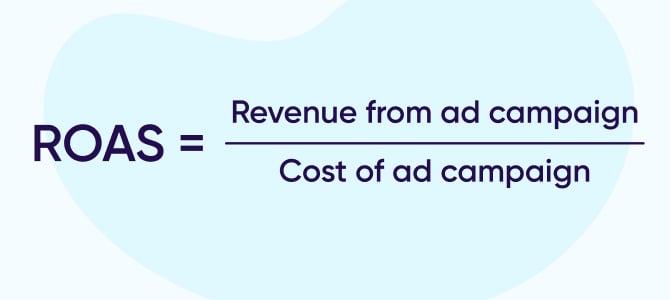 Formula to calculate Return on Ad Spend